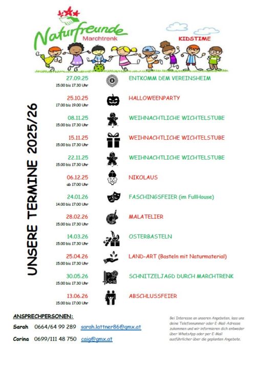 A0 - Unsere Termine 2025-26